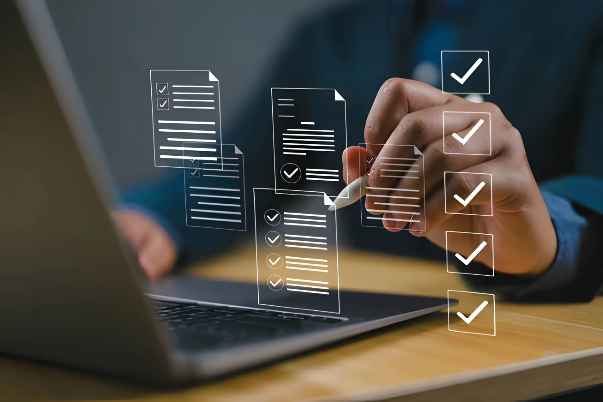 Ilustrasi proses verifikasi dokumen dan checklist standar kompetensi sesuai SKKNI pengambil contoh uji air untuk persiapan sertifikasi BNSP.